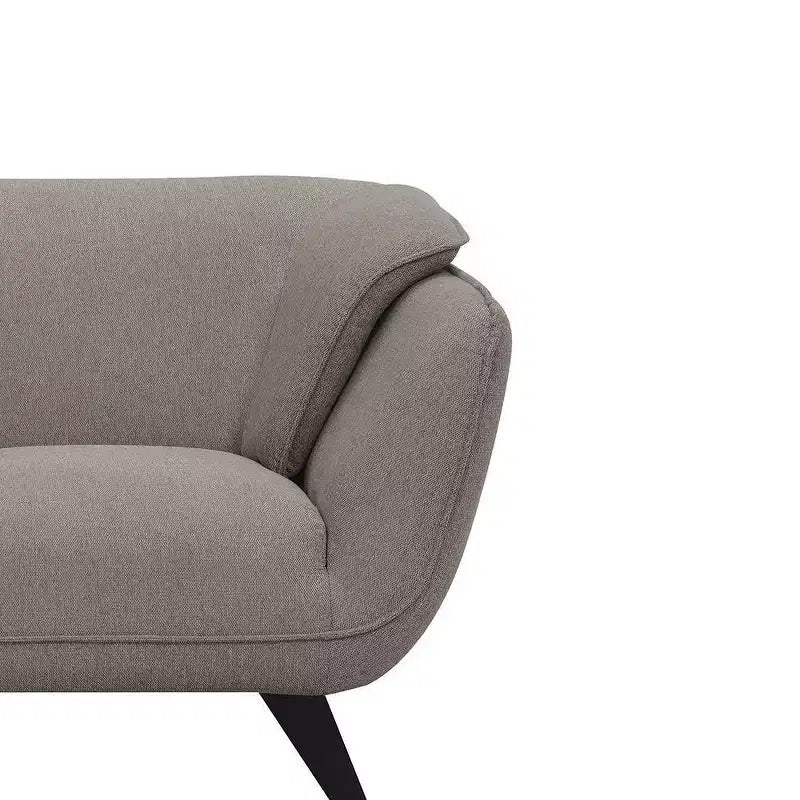 65" Nayeli Sofa Brown Linen - Acme Furniture: Upholstered Leather, Wood Frame, No Assembly Required
