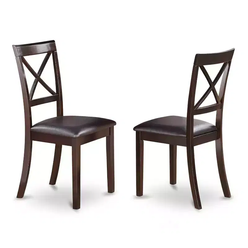 Modern Dining Set 7 Piece - Rectangle Table & 6 Chairs - Cappuccino Finish - HomeStock