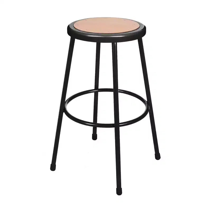 Set of 2 30 Heavy Duty Steel Barstools Black - Hampden Furnishings: No Assembly, Masonite Seat, 300lb Capacity