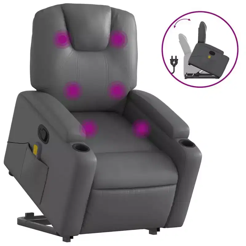 Power Lift Massage Recliner Chair with Heat, Vibration & Remote Control for Elderly