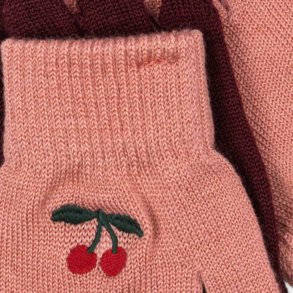 Cosy Sorbet Pink Wool Blend Finger Gloves with Elasticated Rib Cuffs for Nursery & School