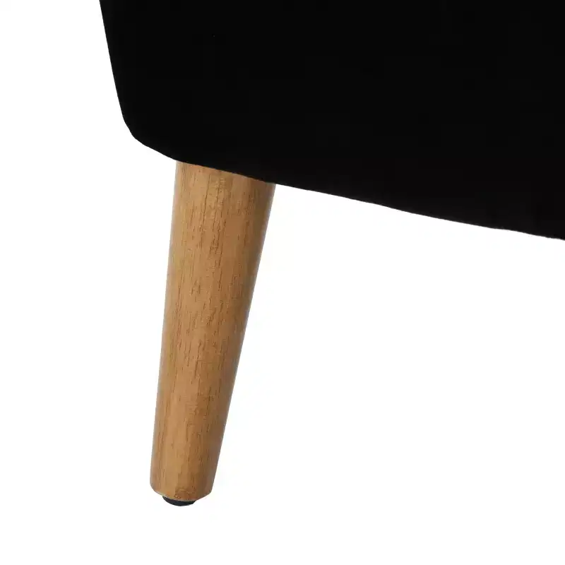 Christopher Knight Home Eryn Mid-Century Modern Rubberwood Altay Velvet Upholstered Accent Chair