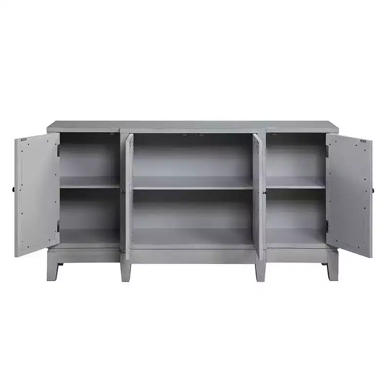 60" Magdi Accent Table Antique Gray Finish - Acme Furniture