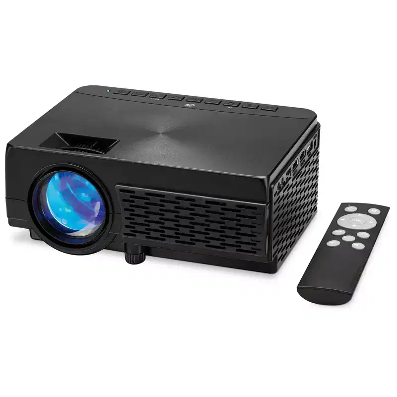 GPX Projector with Bluetooth and 120-inch Projection Screen Value Pack, PJ300VP