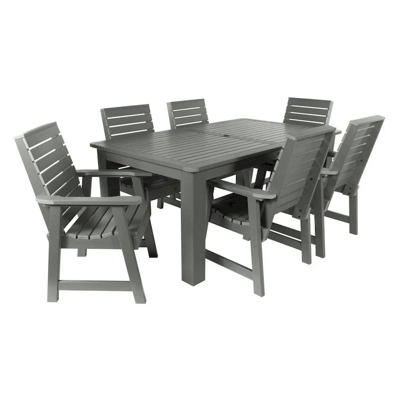 HIGHWOOD PROFESSIONAL 7- Piece Outdoor Dining Set 42x72