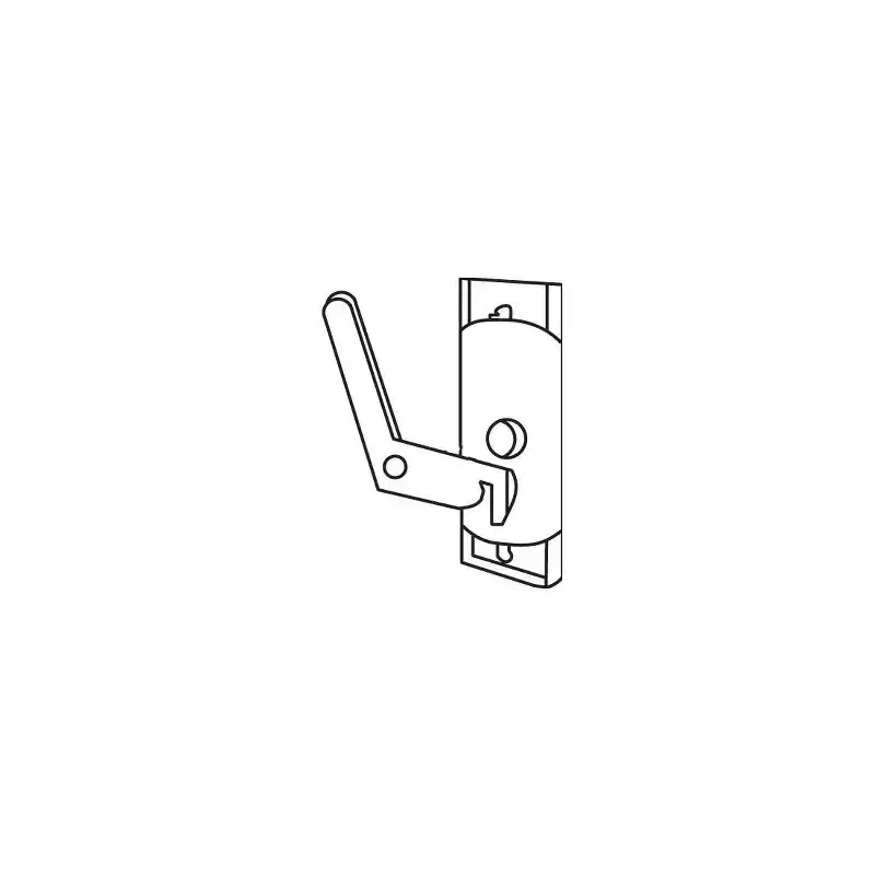 Brixwell Patio Screen Door Latch, Metal Material, 2-7/8 Center to Center, Surface Mount, Black Finish