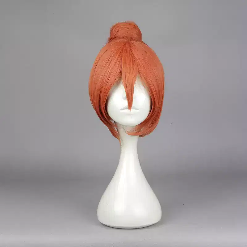 Unique Bargains Christmas Women's Wigs 14 Orange with Wig Cap