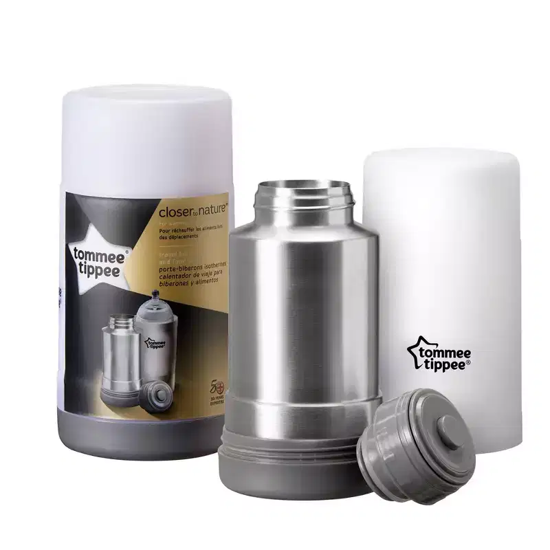 Tommee Tippee Closer To Nature Travel Bottle & Food Warmer: BPA-Free, Phthalate-Free, Insulated, Non-Powered