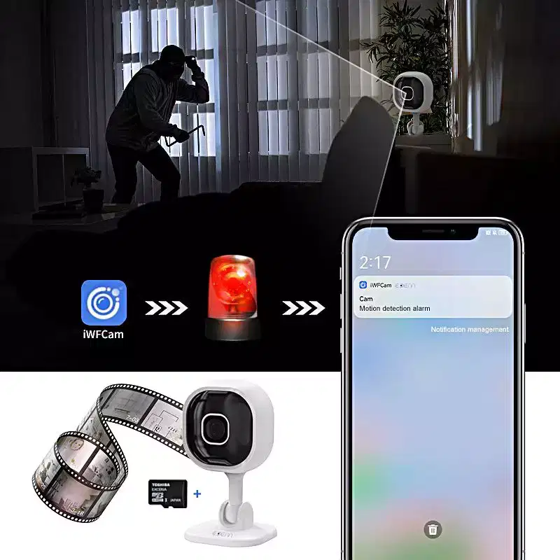 Milex Edenn 2-Way Smart Security Camera  WiFi Camera with Two-Way Audio, Night Vision & Motion Alerts