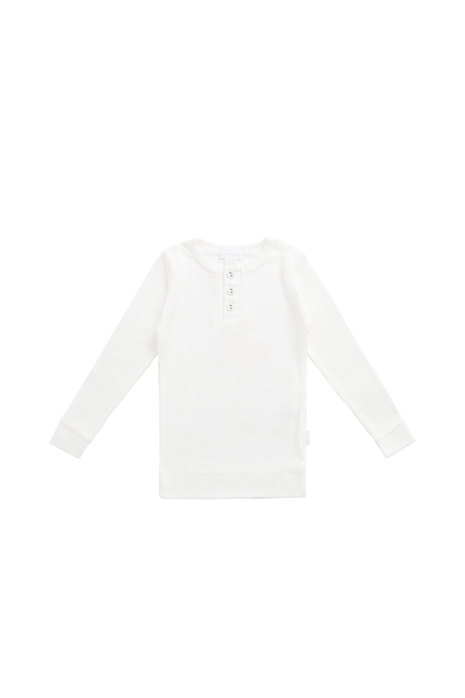 Milk Solid Organic Cotton-Modal Long-Sleeve Henley Top with Button Placket & Soft Silky Feel for Baby & Girls Layering (6M�C10Y)