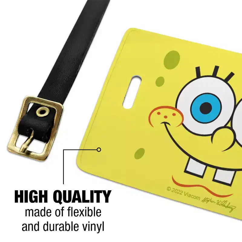 Spongebob Smiling Face Luggage ID Tags Set of 2