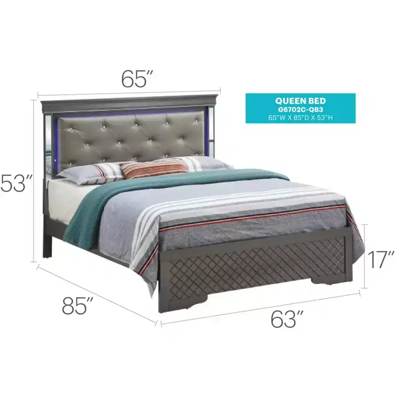 Passion Furniture Verona and Queen Panel Beds