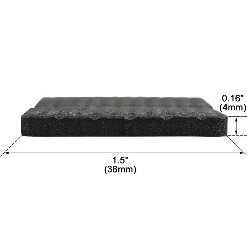 Unique Bargains EVA Square Self-Stick Non-Slip Anti-Scratch Floor Glide Furniture Pads Black 1.5 x 1.5 x 0.16 8 Pcs