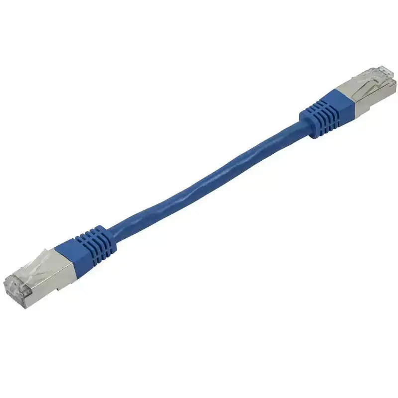 Monoprice Cat6A Ethernet Patch Cable - 0.5 feet - Blue | Zeroboot, RJ45, Stranded, 550Mhz, STP, Pure Bare Copper Wire, 10G, 26AWG - Entegrade Series
