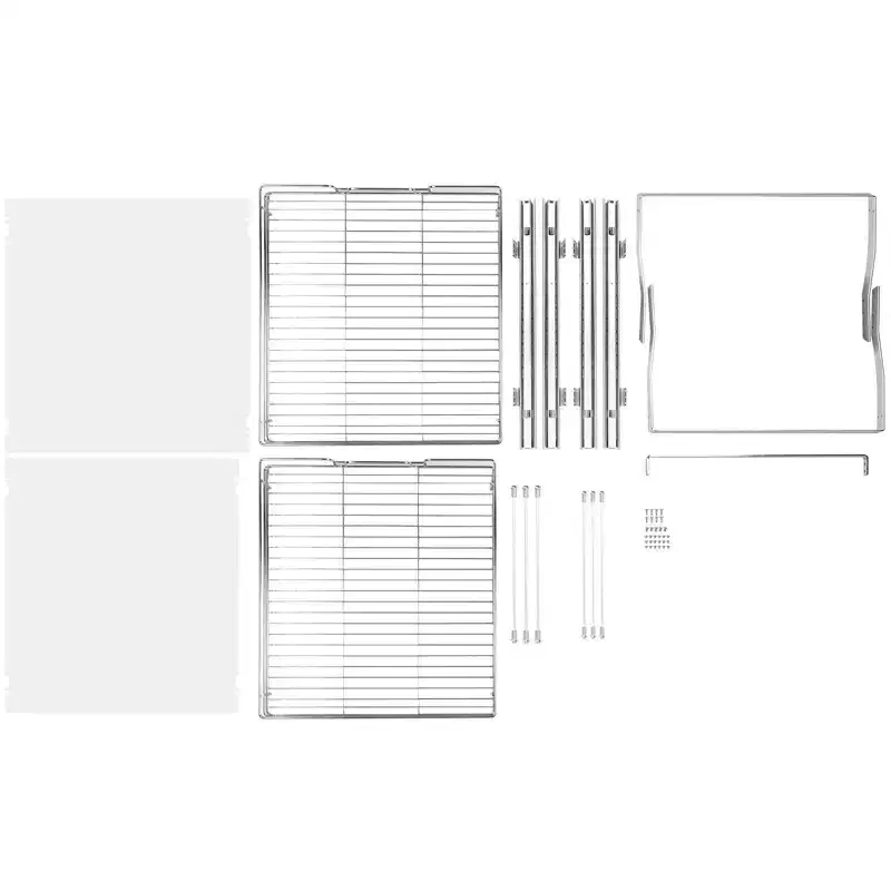 VIYET 2-Tier 20W21D Slide Out Cabinet Shelves, Heavy Duty Chrome Steel Pull Out Drawers, Under Sink/Kitchen/Bathroom