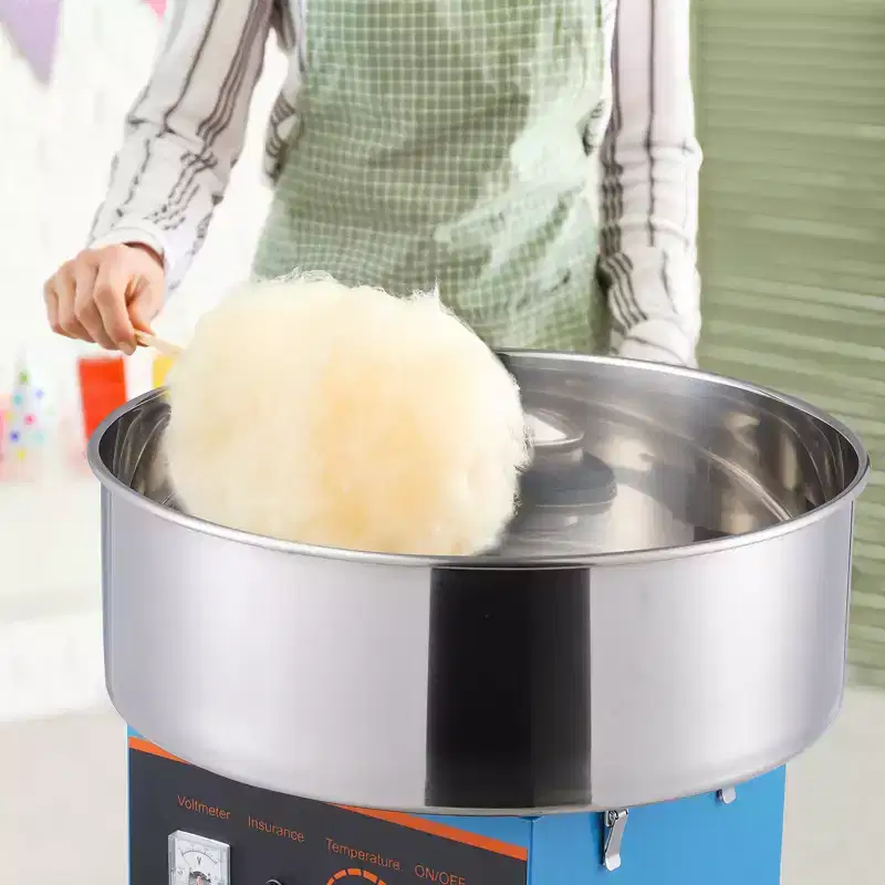 VEVOR Electric Cotton Candy Machine, 1000W Candy Floss Maker, Commercial Cotton Candy Machine with Stainless Steel Bowl, Sugar Scoop, Drawer, Blue