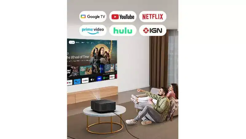 Yaber K3 Projector 1000 ISO Smart Projector, 30W Speaker Sound by JBL, Dolby Audio,WiFi6 and Bluetooth, Auto Screen Adapation,Netflix 7000+app