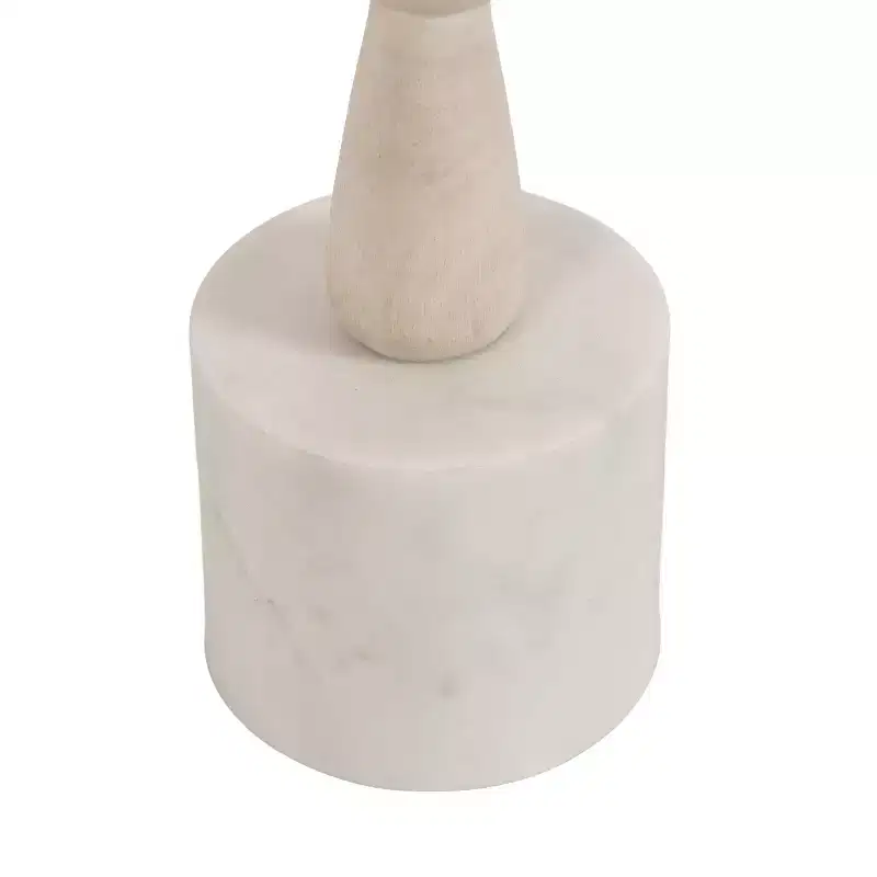 Kate and Laurel Avenal Drink Table, 9x9x22, White
