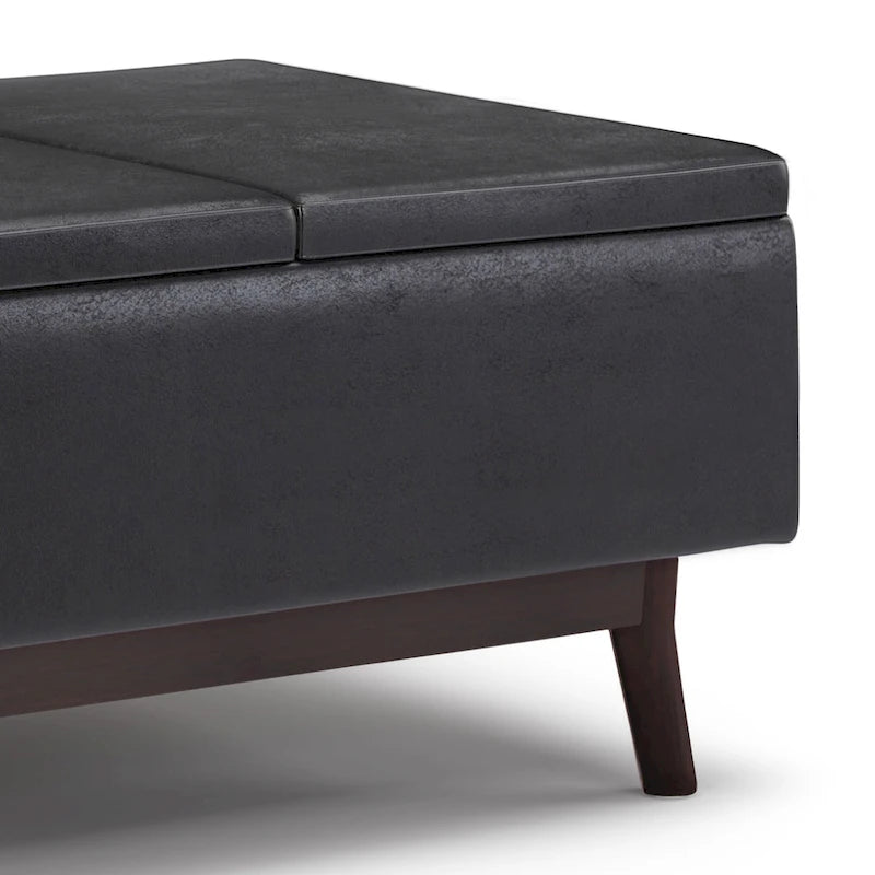 WYNDENHALL Ethan 34 inch Wide Mid Century Modern Rectangle Table Ottoman