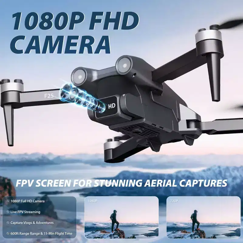 Contixo F25 GPS Drone, 4.3 HD Screen 1080P Camera Glonass Positioning Selfie Orbit Modes Quadcopter For Beginner Kids Audlts