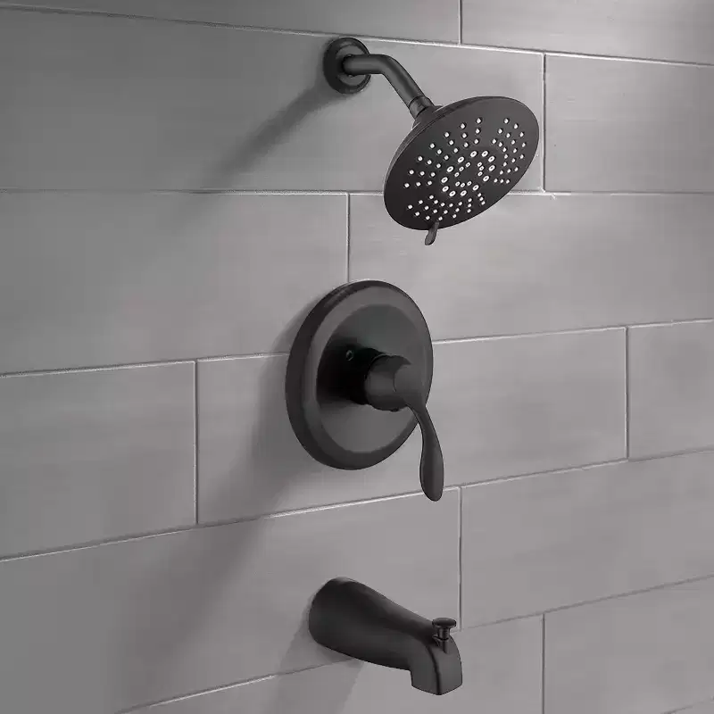 PROOX Single-Handle 5-Spray Tub and Shower Faucet in Matte Black (Valve Included)