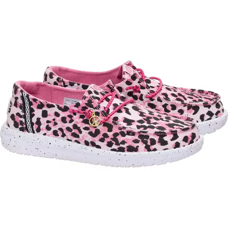 HEYDUDE Wendy Youth Getaway Lace - Pink Leopard