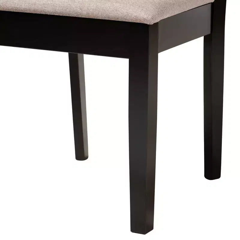 Baxton Studio Karel Modern Fabric and Wood Dining Set