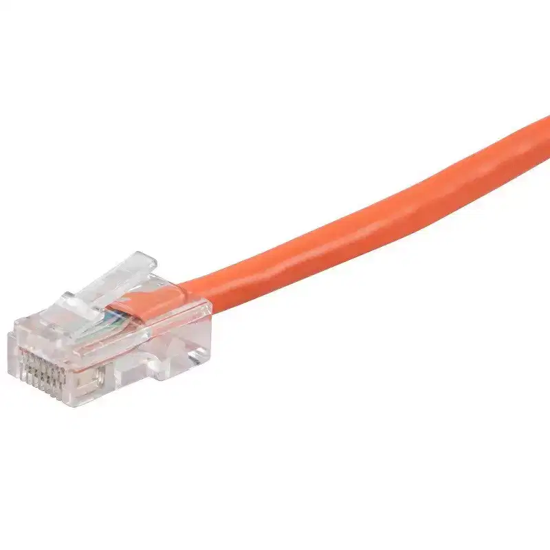 Monoprice Cat6 Ethernet Patch Cable - 1 Feet - Orange | Network Internet Cord - RJ45, Stranded, 550Mhz, UTP, Pure Bare Copper Wire, 24AWG - Zeroboot
