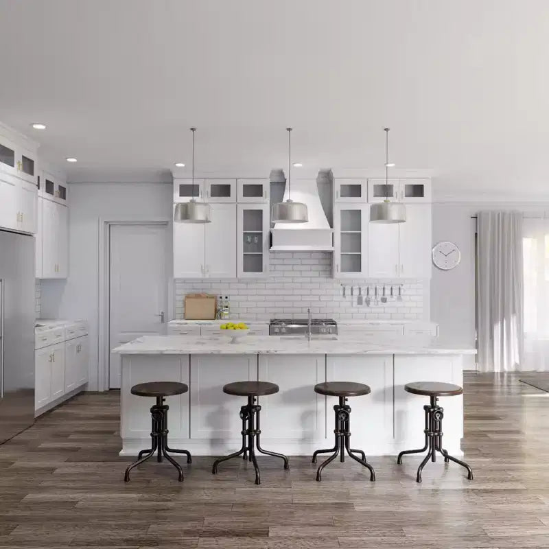 Easy-DIY Shaker White Ready to Assemble Wall Kitchen Cabinet Glass NOT Included