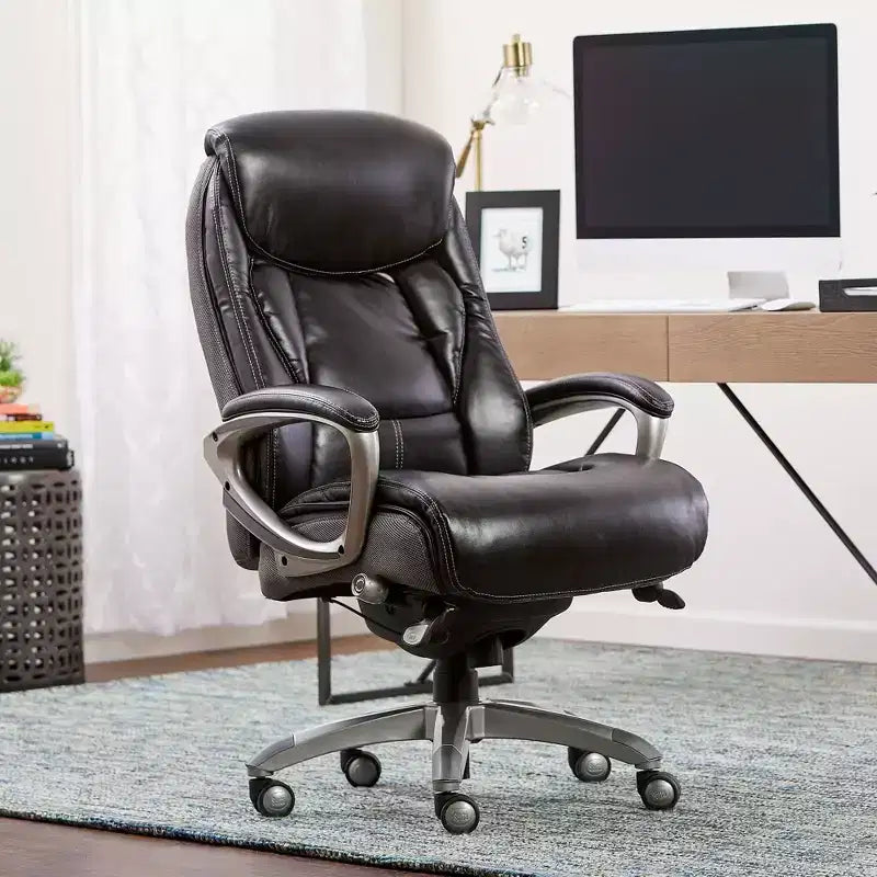 Executive Office Chair with Lumbar Support and Adjustable Height