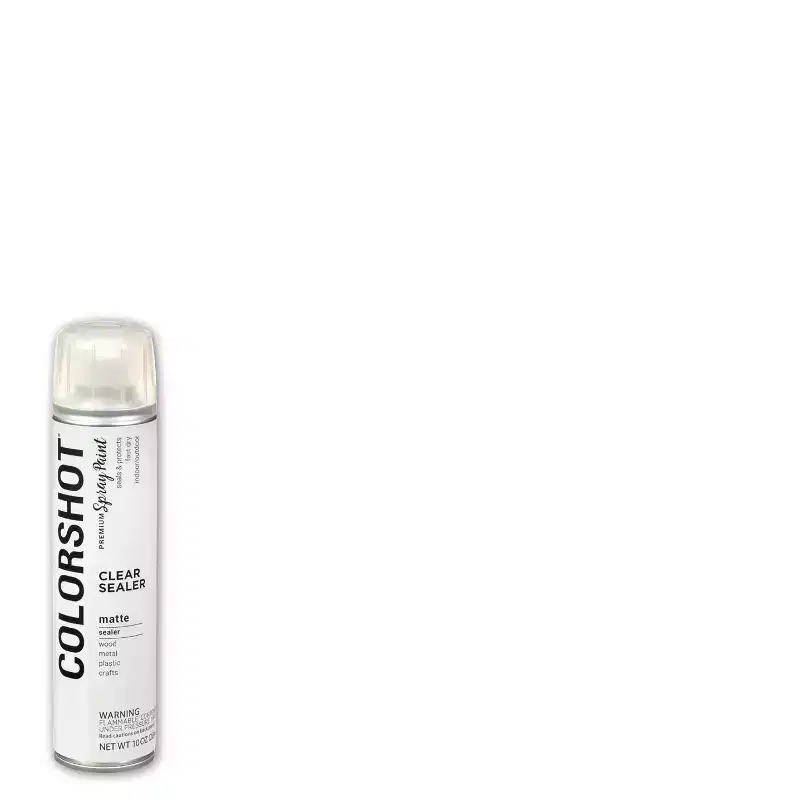Colorshot Spray Paint Matte Sealer Clear 10oz 4pk Value Set: Exterior Acrylic, Fast Dry, 10000 Sq Ft Coverage