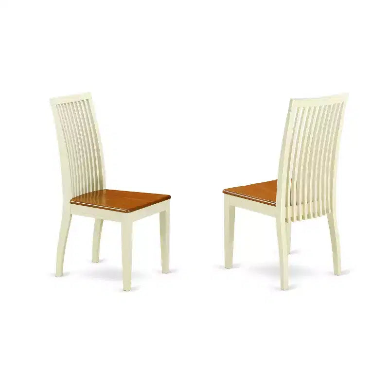 3-Pc Buttermilk and Cherry Solid Wood Top - Dining Room Set - Seats 4