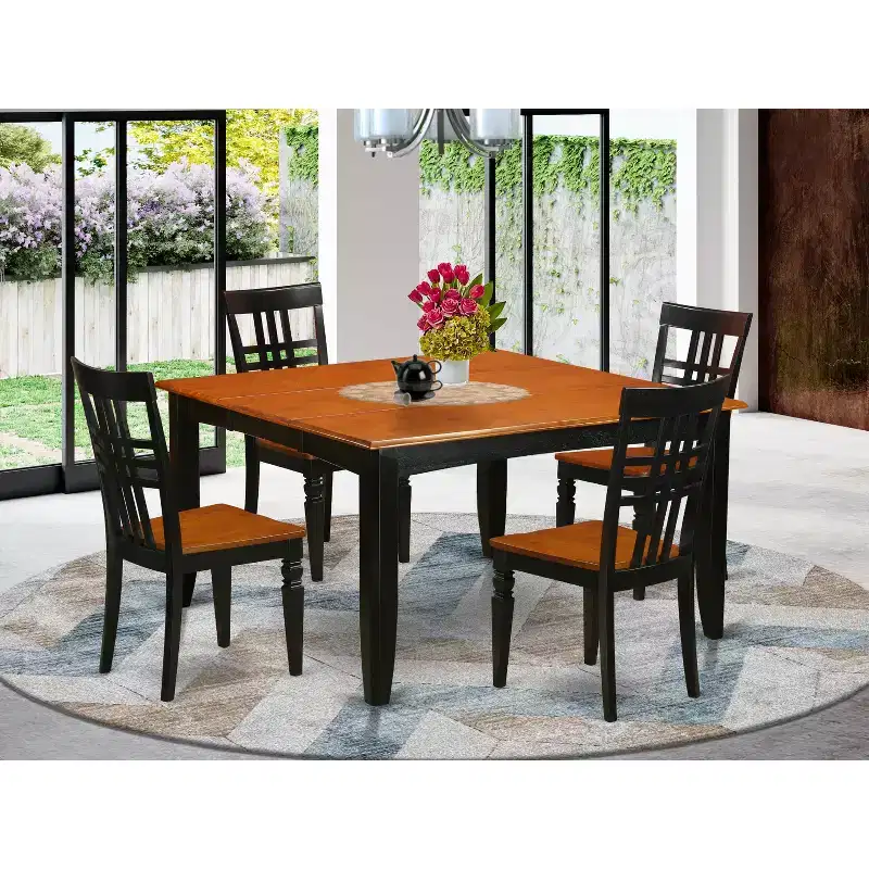 Dining Room Set - 9 Piece Table & Chair Set - Kitchen Dinette Set - Modern Design