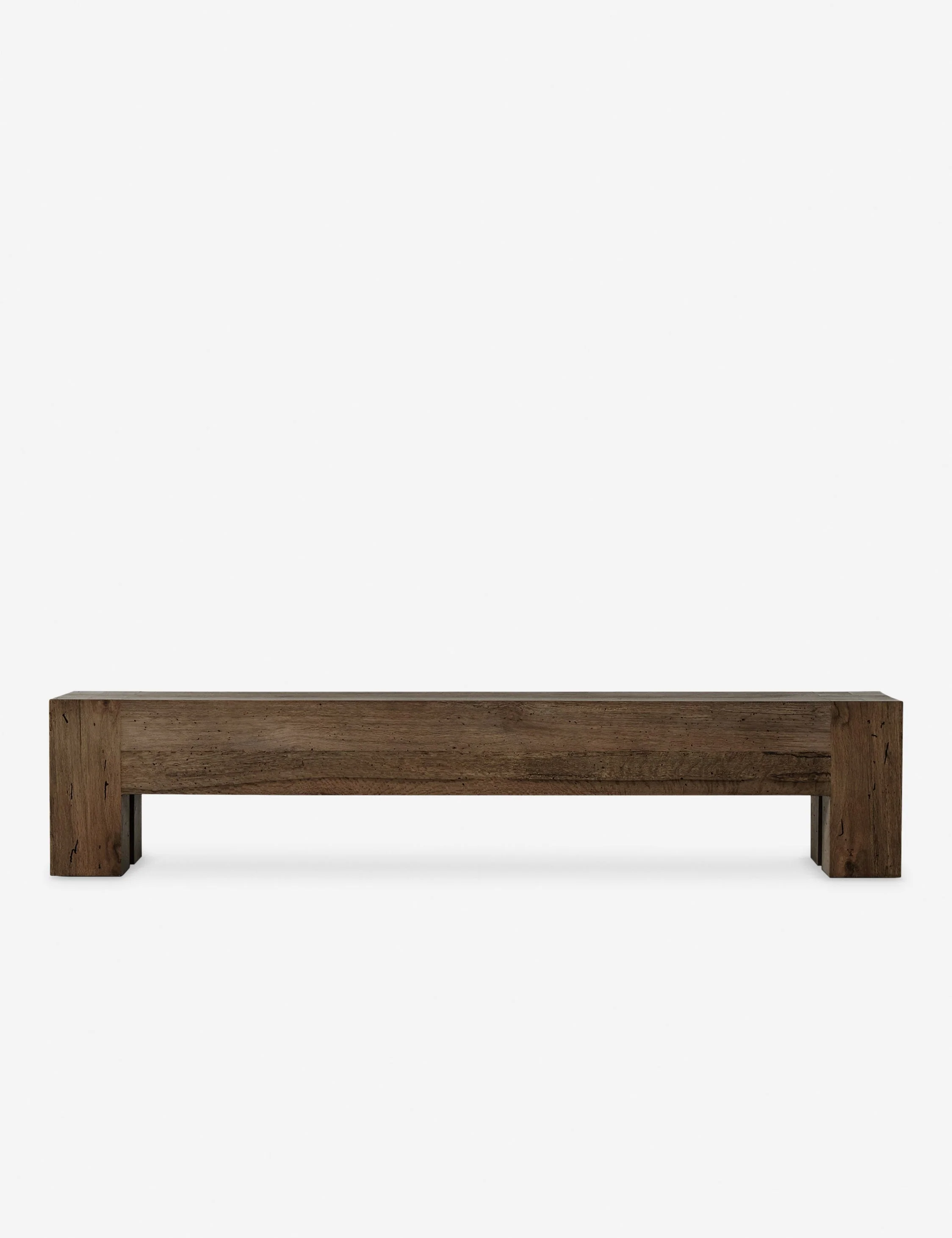 Bench - Chunky legs and dovetail joinery fashion this bench for rustic appeal