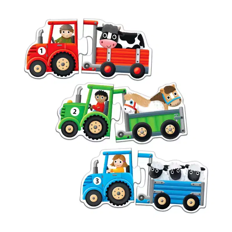 The Learning Journey International My First Match It! - Tractors & Trailers Board Game