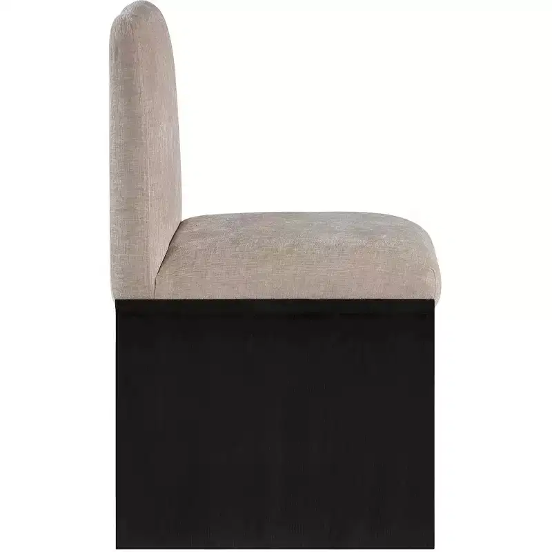Meridina Furniture,Shaw Beige Chenille Fabric Upholstered Dining Chair