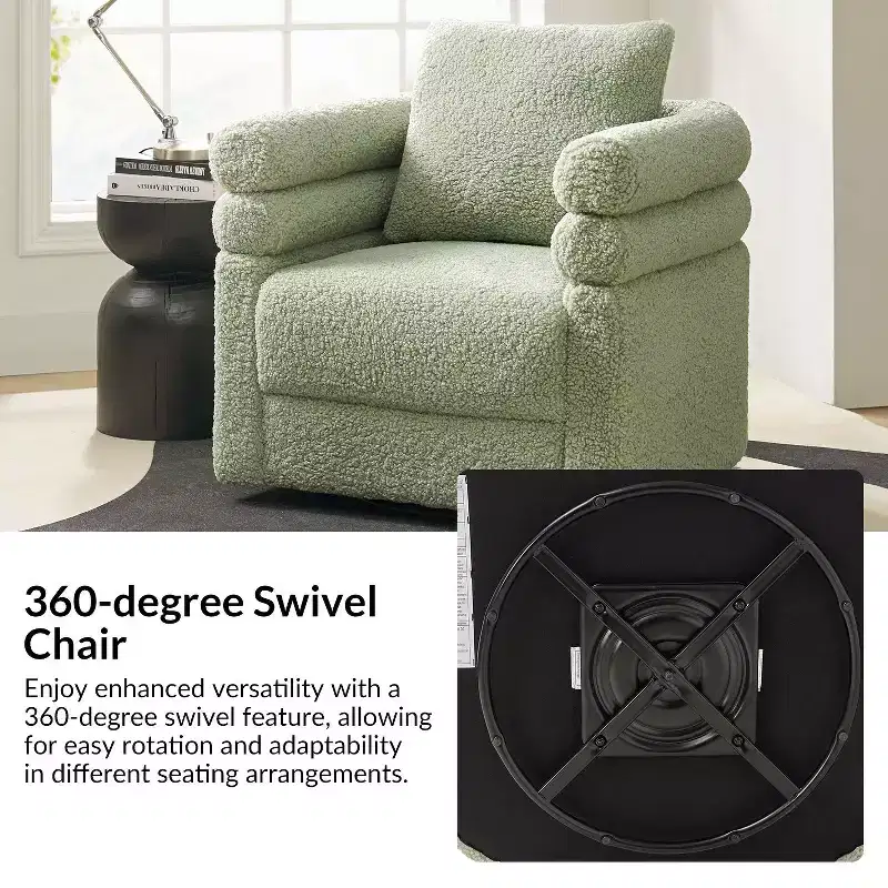 Arturo Modern Swivel Chair with Two Pillow Set of 2|ART OF LIVING DESIGNS-SAGE