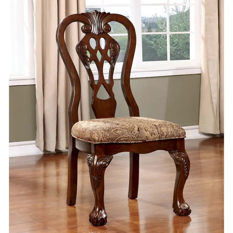Carpia Traditional Brown Cherry Wood 9-Piece Dining Set by Furniture of America