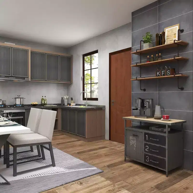 38x38 Wood 3 Level Wall with Metal Brackets Brown - Olivia & May: Industrial Style, No Assembly Required