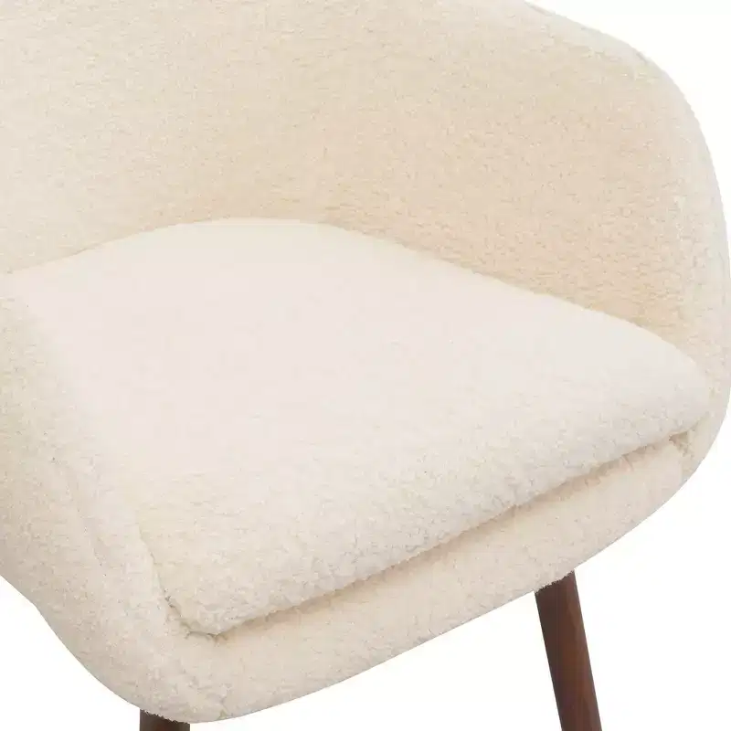 Breighton Home Take a Seat Charlotte Wingback Accent Armchair in Creme/Coffee Bean