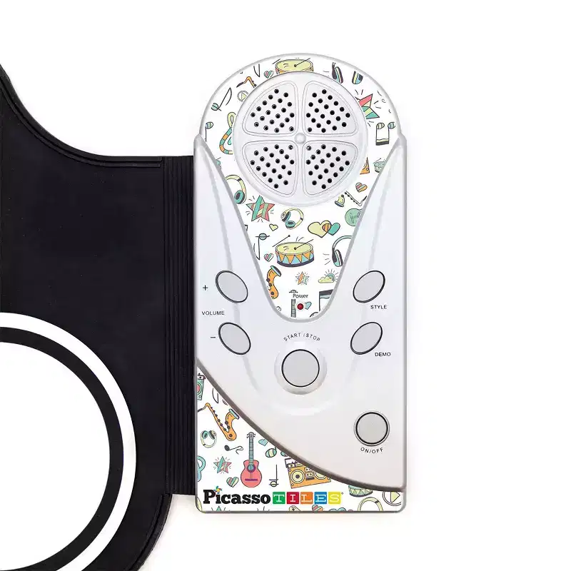 PICASSO-TILES PT50 Kids Electronic Roll-Up Drum Kit, Digital Music Toy with Built-In Speaker, Recording Feature, Educational STEM Music Playset