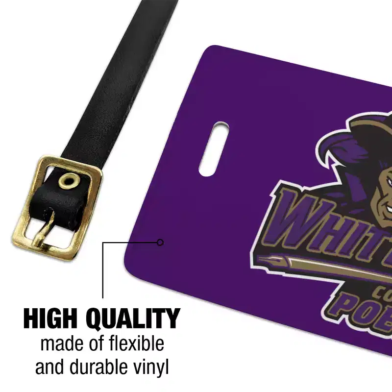 Whittier College Primary Logo Luggage ID Tags Suitcase CarryOn Cards Set of 2