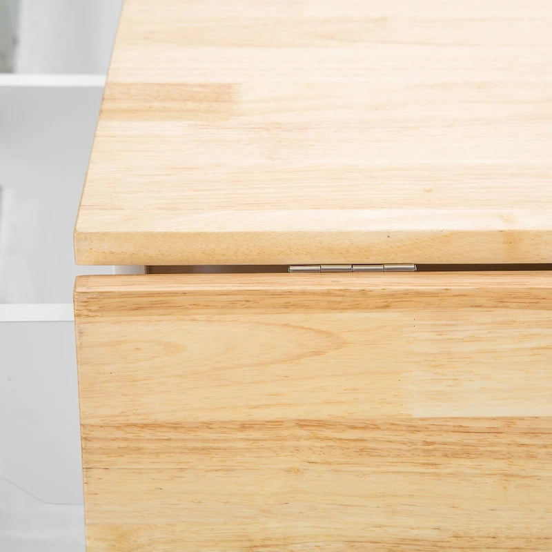 Mobile Kitchen Island & Kitchen Cart,With Extendable Rubber Wood Top and 3 Drawers - 53.93(L) x 17(W) x 36.22(H