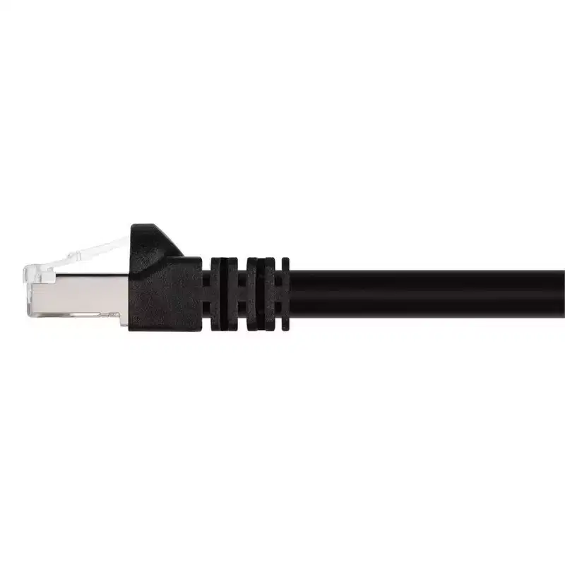 Monoprice Cat6A Ethernet Patch Cable - 10 Feet - Black | Network Internet Cord - RJ45, 550Mhz, STP, Pure Bare Copper Wire, 10G, 26AWG