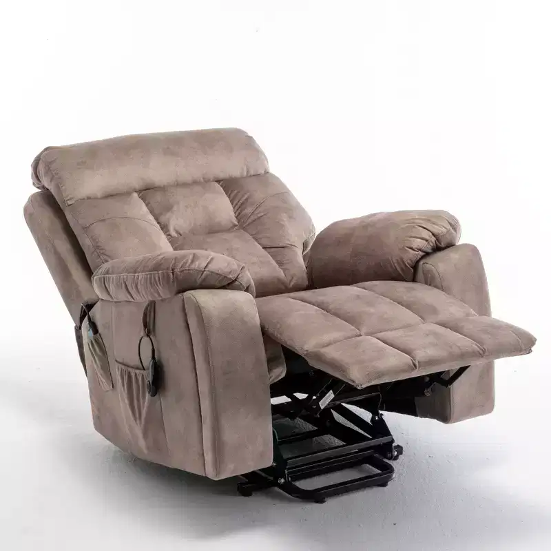 Electric Lift Massage Recliner With Heating Function And Side Pocket - ModernLuxe
