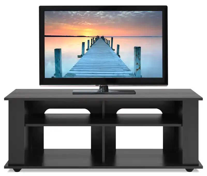 47 Modern TV Stand with Storage and Cable Management for TVs up to 50- Black