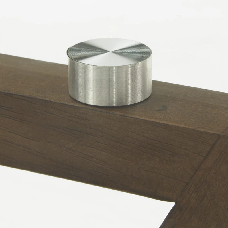 Round Mid-Century Modern Walnut Base Dining Table