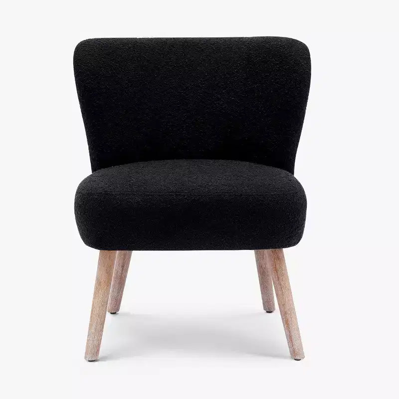 WestinTrends Genevieve 25 Wide Upholstered Boucle Armless Accent Chair