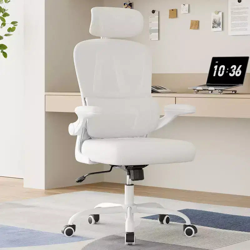 Ergonomic Mesh Office Chair with Adjustable Lumbar Support, Headrest & Flip-Up Armrests