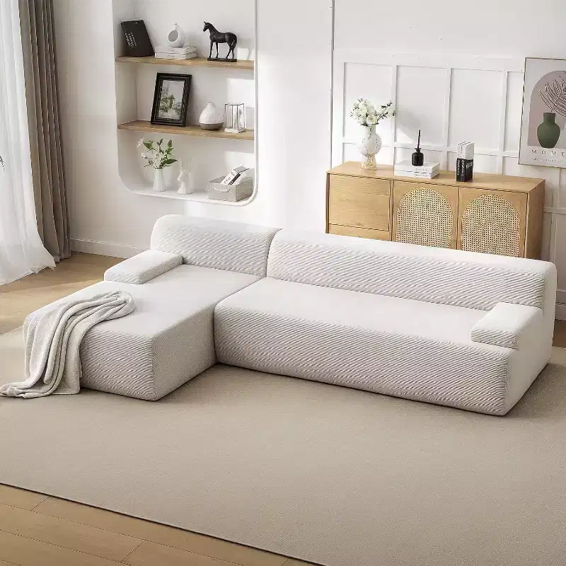 106 Cloud Sectional Couch with L-Shape Chaise, Modern Modular Deep Seat Sofa Couch, Oversized Sofa Sleeper for Living Room, No Assembly Required